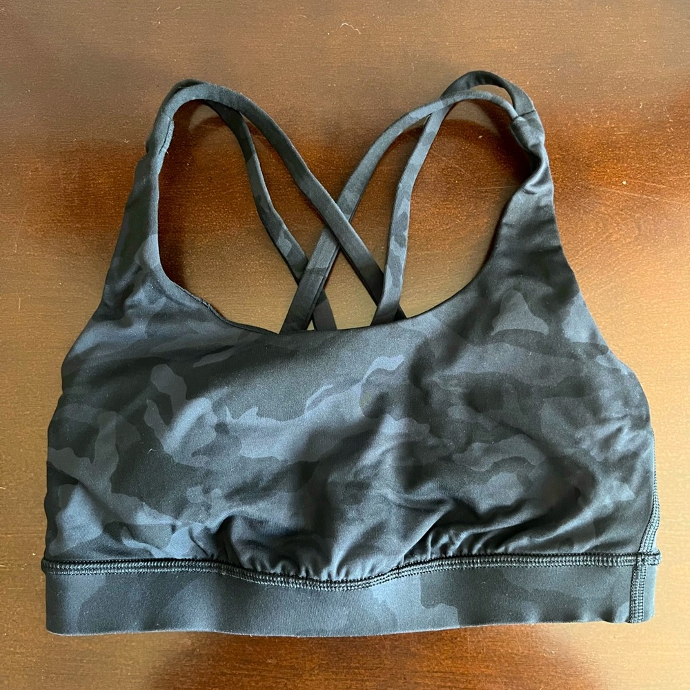 Lululemon energy longline sports bra in camo